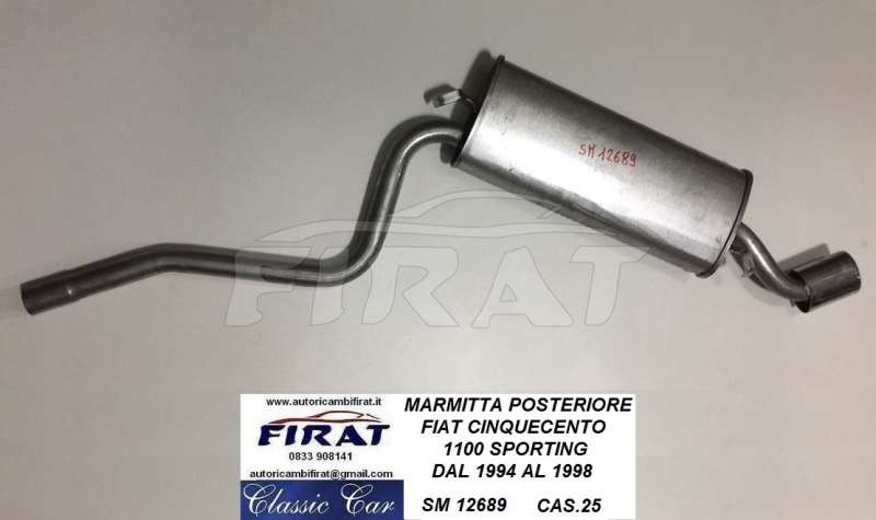 MARMITTA FIAT CINQUECENTO 1100 SPORTING POST. 12689